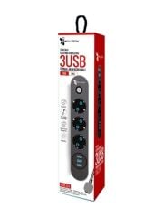 Fulltech Ftr-01 Termal Akım Korumalı Priz 3x USB Akıllı