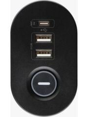 Ftr-19 Isıya Dayanıklı Çocuk Koruma 3'lü 2USB 1x-Type C Akım Kablo Termal Akım Korumalı Priz