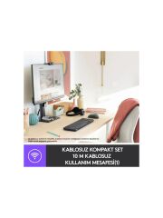 Logitech MK220 Kablosuz MM. Klavye Mouse Set Siyah 920-003163