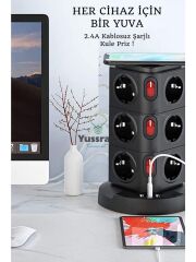 FULLTECH Akım Korumalı Kablosuz Şarj istasyonu kule Priz