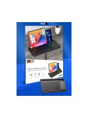 Blic Kablosuz Type-C Şarjlı, Touchpad, Telefon, Tablet Standlı Bluetooth Klavye Siyah