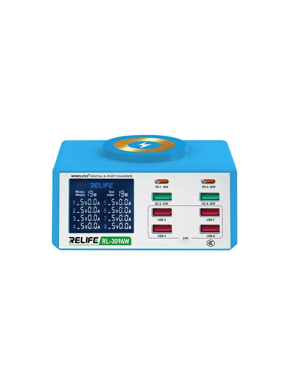 Relife RL-309AW 100W 8 Port USB Şarj istasyonu