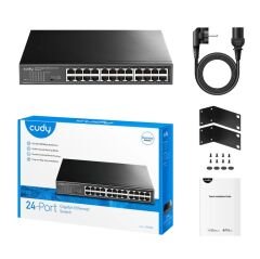 Cudy GS1024 24 Port Full Gigabit Metal Rack Mount Switch
