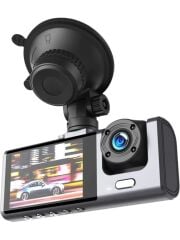 Xo 1080P Geniş Açılı 3 Kameralı LCD Ekranlı Gece Görüşlü Araç Kamerası