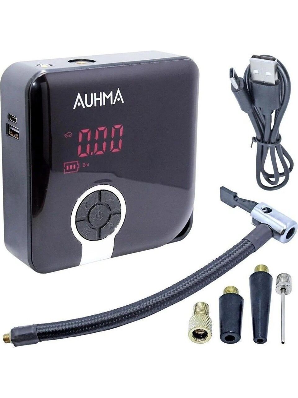 Auhma A5544 Dijital Şarjlı Lastik Şişirme Pompası