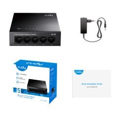 Cudy GS105 5 Port Full Gigabit Yönetilemez Metal Switch