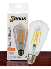 Orbus ORB-STM6W ST64 E27 6 W 540 Lümen Filament Led Ampul