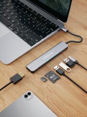 Fulltech Fh19 7-in-1 Usb-c Çoklayıcı Adaptör