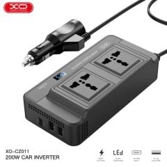 Xo 200W Universal Priz Araç İçi Çakmaklık Girişli inverter Dönüştürücü