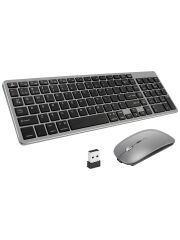 Blic BKB12 Şarj Edilebilir Kablosuz Klavye Mouse Set Bluetooth + USB Alıcı Bağlantı