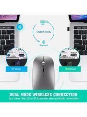 Blic BKB12 Şarj Edilebilir Kablosuz Klavye Mouse Set Bluetooth + USB Alıcı Bağlantı