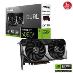 Asus RTX 5060 Ti 16GB GDDR7 128Bit OC Ekran Kartı (DUAL-RTX5060TI-O16G)