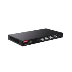 IP-COM IP-G1128P-24-410W 24 PORT POE 10/100/1000 2x GE + 2x SFP 410W YONETILEMEZ RACK MOUNT SWITCH