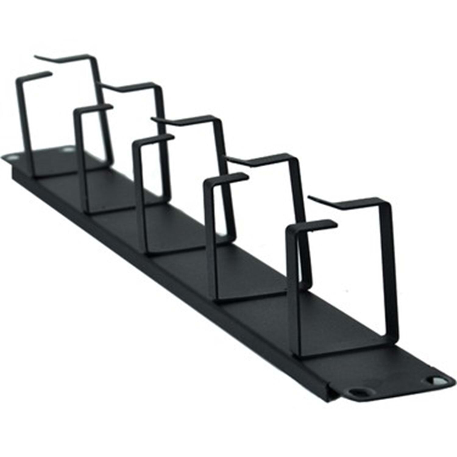 Ager 1U 19 inç Kancalı Kablo Organizer (Siyah)