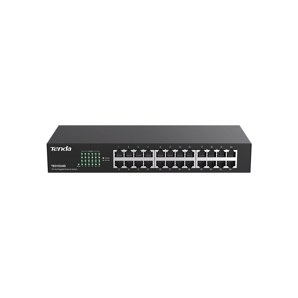 Tenda 24 Port Gigabit Yönetilemez Switch - 6000V Yıldırım Korumalı