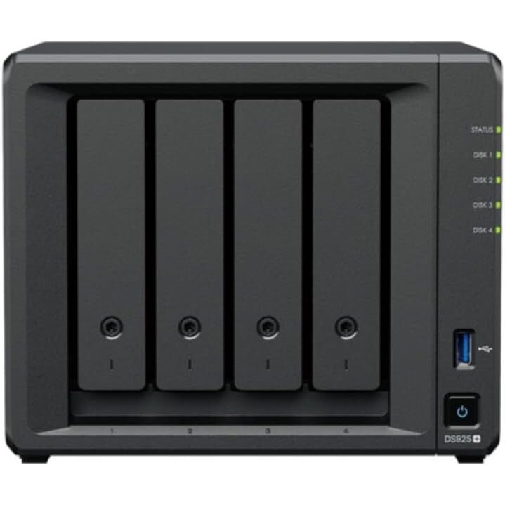 SYNOLOGY DS925PLUS 4GB 4 BAY 2xGLAN NAS DEPOLAMA ÜNİTESİ