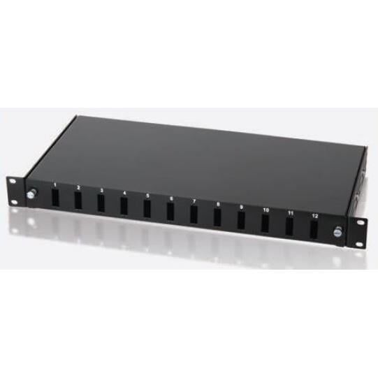 Erat 1U 19'' 12 Port LC Duplex Fiber Patch Panel - Rack Tipi