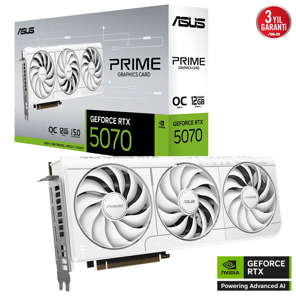 Asus RTX 5070 Prime OC Edition PRIME-RTX5070-O12G 192 Bit GDDR7 12 GB Ekran Kartı