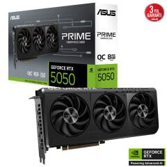 Asus Prime-RTX5050-O8G OC Edition 128Bit - 2707MHz Hızlandırılmış Seri