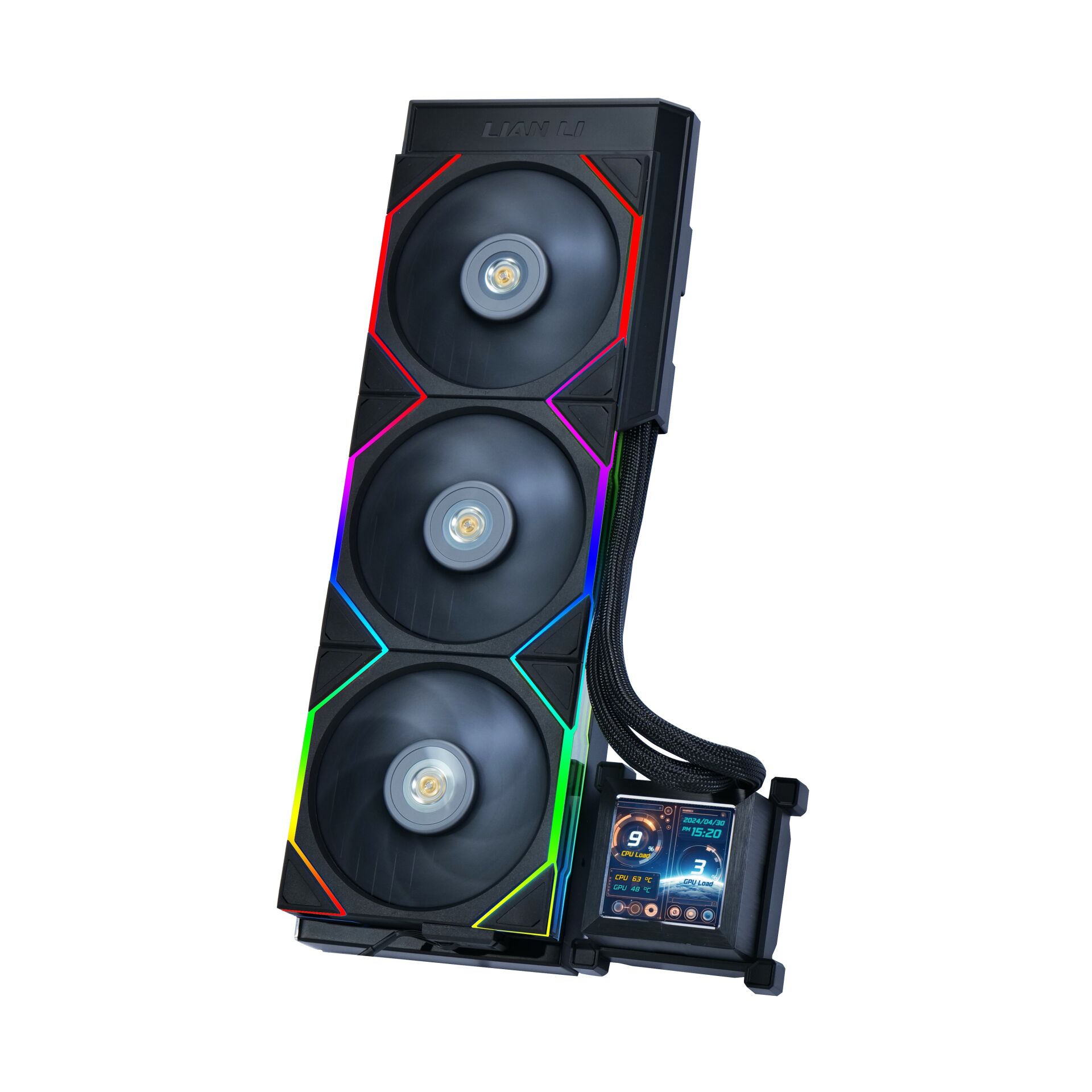 LIAN LI HYDRO-SHIFT LCD PERFORMANCE 360MM LGA1700/1851P/AM5 SOKET SİYAH İŞLEMCİ SIVI SOĞUTUCU G89.GHSLCD36SB.00